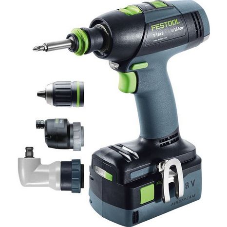 Festool Akumulátorové vŕtacie skrutkovače T 18+3 Li 5,2-Set 575693